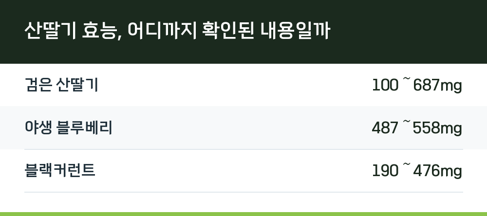 산딸기 효능, 어디까지 확인된 내용일까
