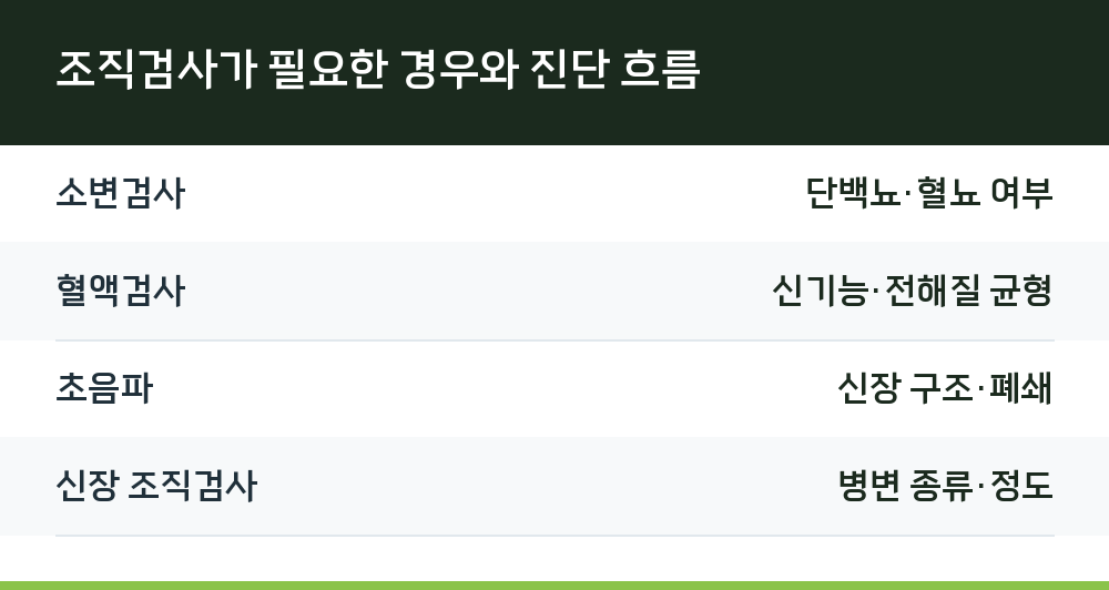 조직검사가 필요한 경우와 진단 흐름
