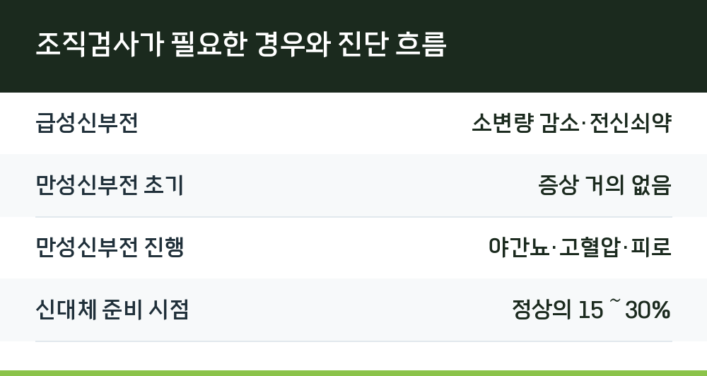 조직검사가 필요한 경우와 진단 흐름