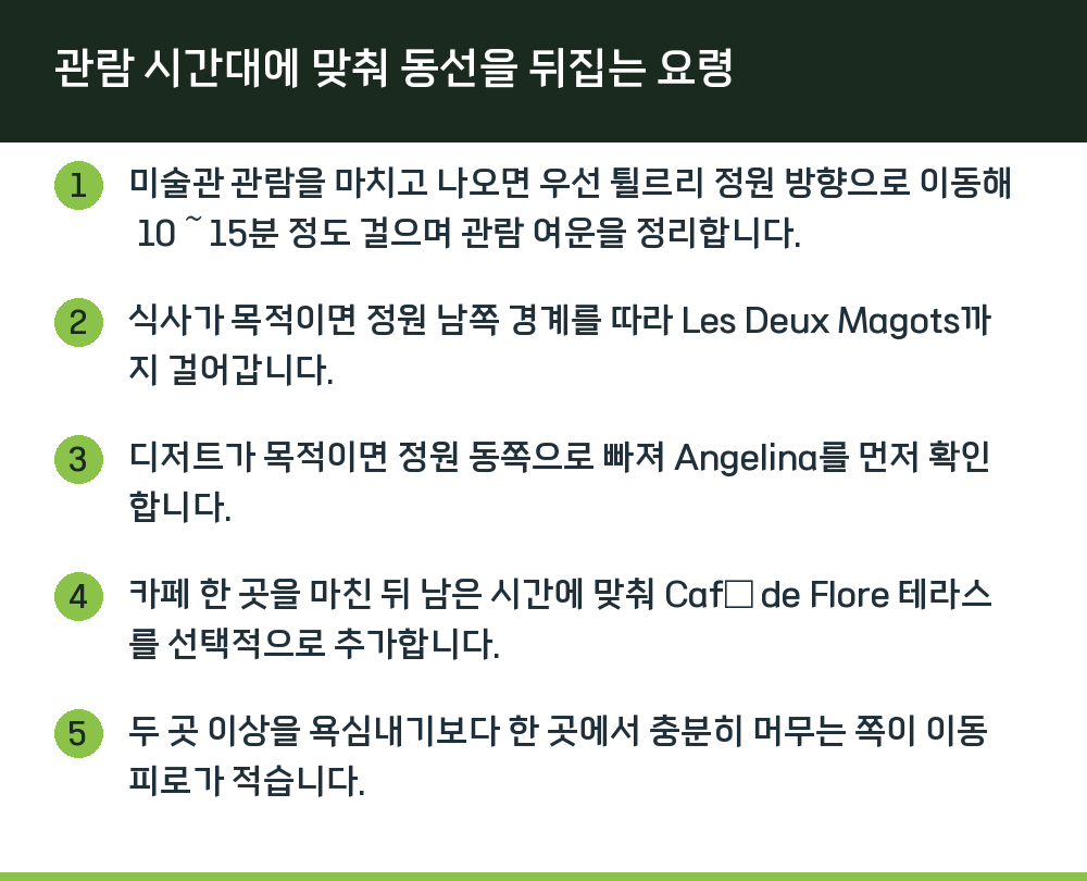 관람 시간대에 맞춰 동선을 뒤집는 요령