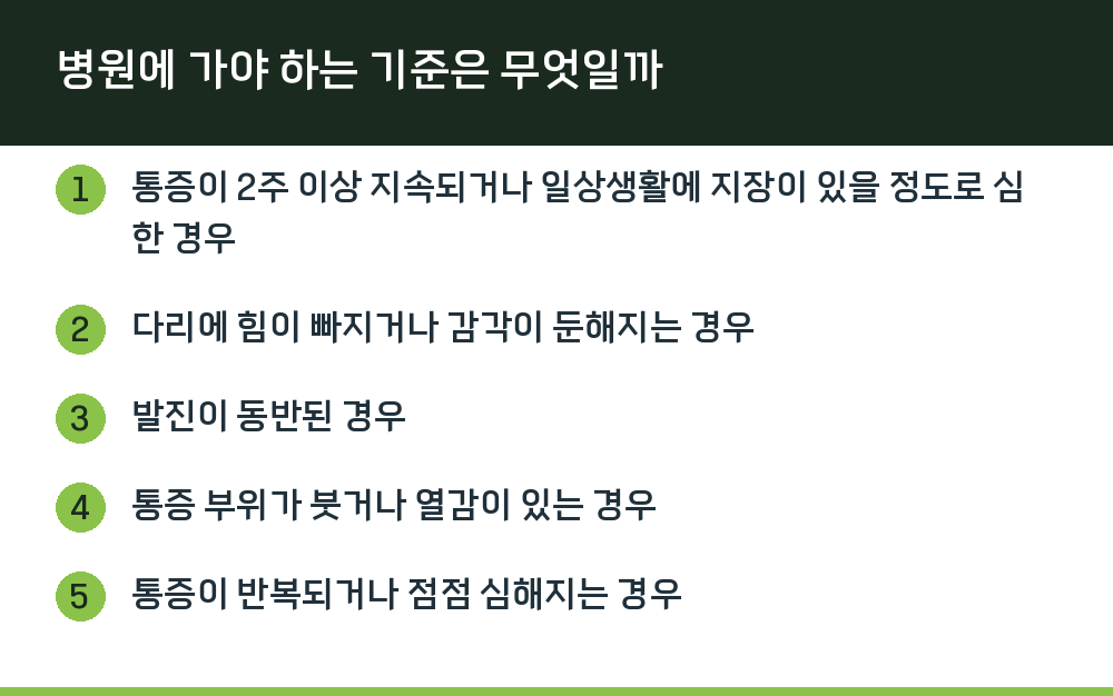 병원에 가야 하는 기준은 무엇일까