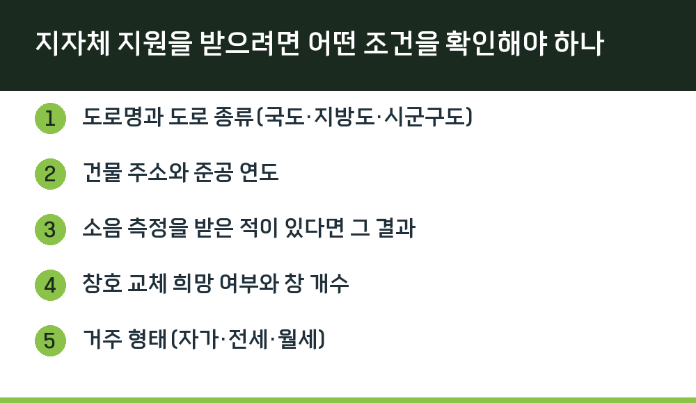 지자체 지원을 받으려면 어떤 조건을 확인해야 하나