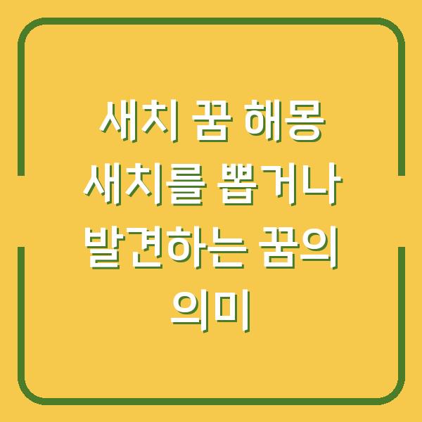 새치 꿈 해몽 새치를 뽑거나 발견하는 꿈의 의미