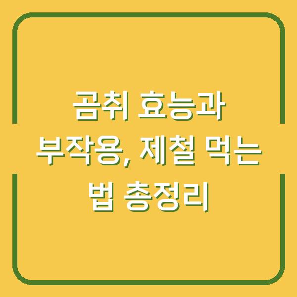 곰취 효능과 부작용, 제철 먹는 법 총정리