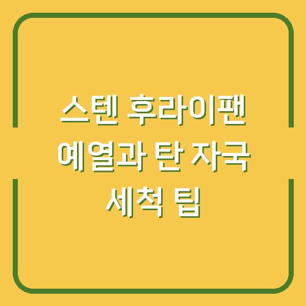 스텐 후라이팬 예열과 탄 자국 세척 팁