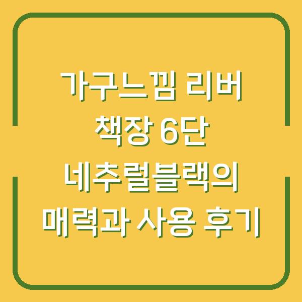 가구느낌 리버 책장 6단 네추럴블랙의 매력과 사용 후기