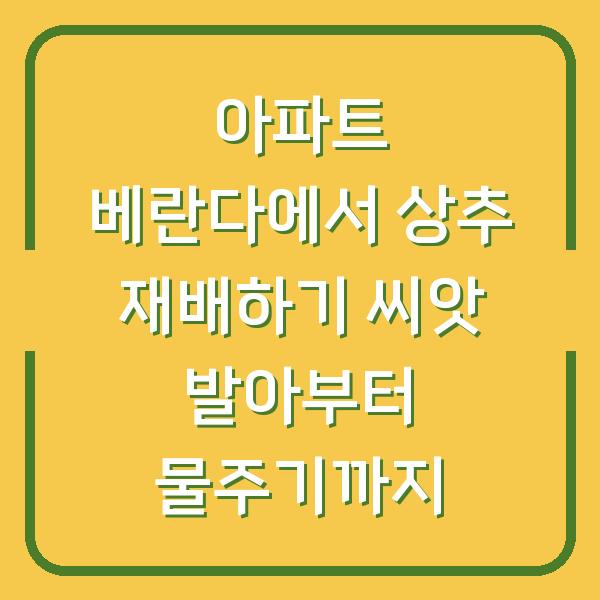 아파트 베란다에서 상추 재배하기 씨앗 발아부터 물주기까지