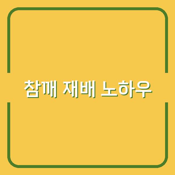 참깨 심는 시기부터 수확·저장까지, 3년 농사 경험자가 알려주는 실제 재배 노하우