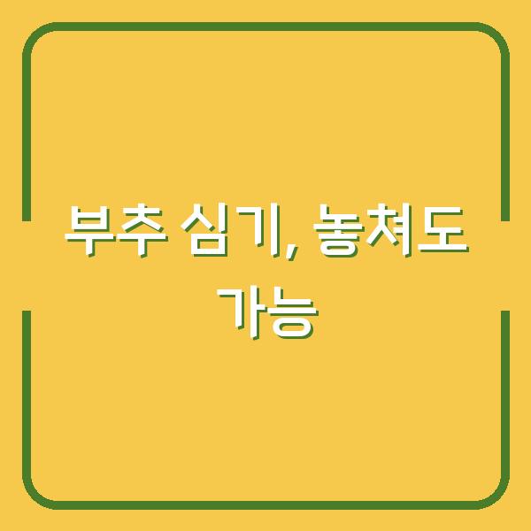 부추 심는 시기 놓쳤다면? 지금 당장 따라 해도 되는 파종·심기 방법