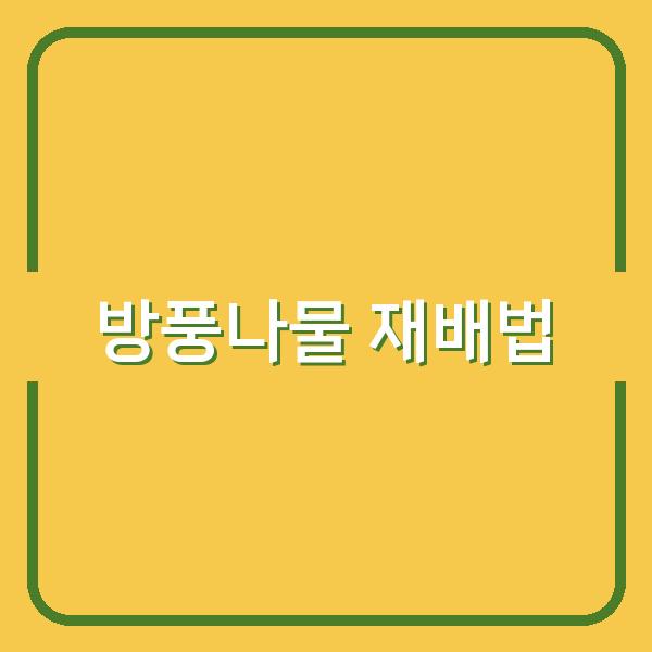 봄·가을 방풍나물 파종 시기와 재배 방법, 수확량 높이는 핵심 포인트