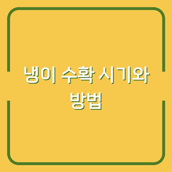 냉이 수확 시기 놓치면 1년 기다려야 해요 – 제때 캐는 방법 3가지